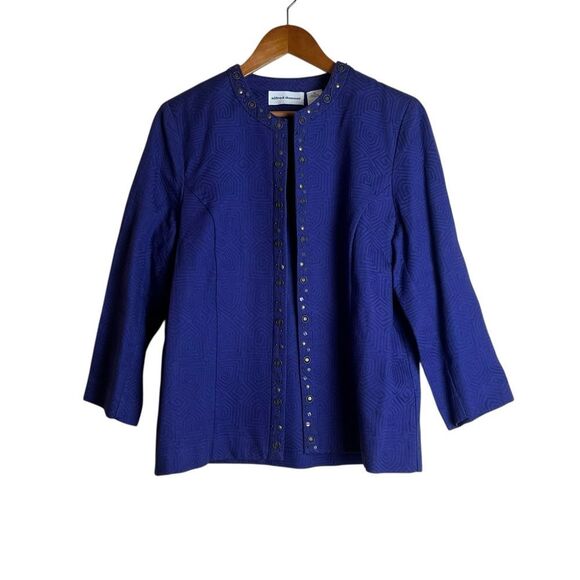 Alfred Dunner purple embellished blazer. Size 10 - Picture 1 of 8